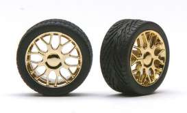 Wheels & tires  - gold - 1:24 - Pegasus - hs1236 - pghs1236 | The Diecast Company