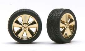 Wheels & tires  - gold - 1:24 - Pegasus - hs1240 - pghs1240 | The Diecast Company