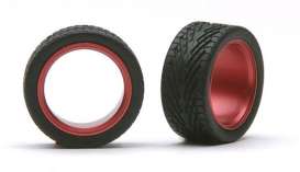 Wheels & tires  - red - 1:24 - Pegasus - hs2392 - pghs2392 | The Diecast Company
