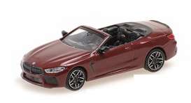 BMW  - 8-series cabriolet 2019 red metallic - 1:87 - Minichamps - 870029034 - mc870029034 | The Diecast Company