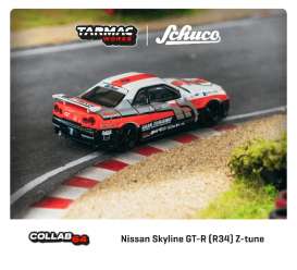 Nissan  - Skyline GT-R  white/red/black - 1:64 - Tarmac - T64S-014-GT - TC-T64S014GT | The Diecast Company