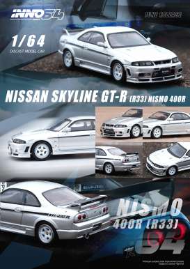 Nissan  - Skyline silver - 1:64 - Inno Models - in64-400R-SIL - in64-400RSIL | The Diecast Company