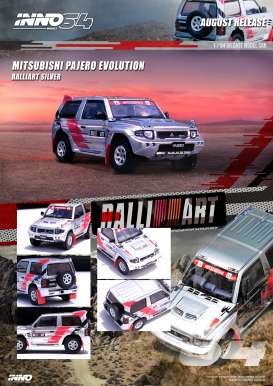 Mitsubishi  - Pajero silver - 1:64 - Inno Models - in64-EVOP-RASIL - in64EVOPRASIL | The Diecast Company