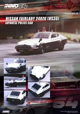 Nissan  - Fairlady white/black - 1:64 - Inno Models - in64-240ZG-JPC - in64-240ZGJPC | The Diecast Company