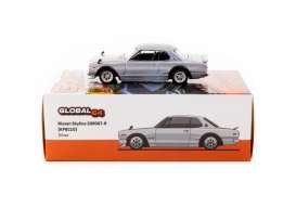Nissan  - Skyline 2000 GT-R KPGC10 silver - 1:64 - Tarmac - T64G-043-SL - TC-T64G043SL2 | The Diecast Company
