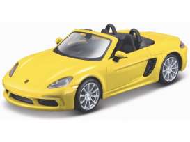 Porsche  - 718 yellow - 1:32 - Bburago - 43049y - bura43049y | The Diecast Company