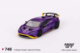 Lamborghini  - Huracan 2023 purple - 1:64 - Mini GT - 00746-R - MGT00746rhd | The Diecast Company
